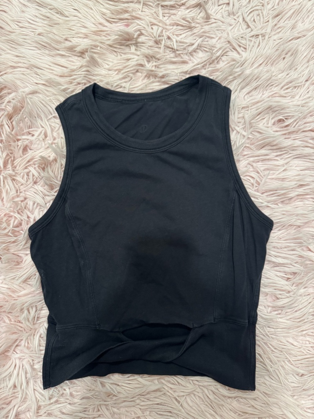 Lululemon Black Women's Sleeveless Crop Tank Top